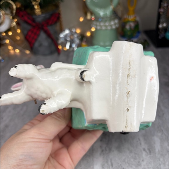 Vintage Ceramic Lamb Planter Kitsch Plant Sheep - Picture 8 of 8